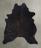 Solid Black XX-Large Brazilian Cowhide Rug 8'0