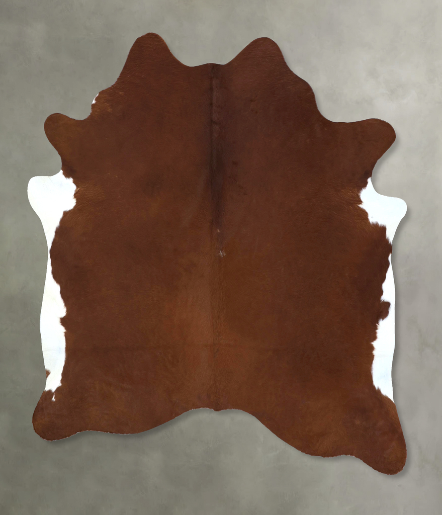 Solid Brown X-Large Brazilian Cowhide Rug 7'8"H x 6'5"W #B20854 by Hudson Hides