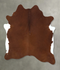 Solid Brown X-Large Brazilian Cowhide Rug 7'8
