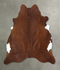 Solid Brown XX-Large Brazilian Cowhide Rug 7'3