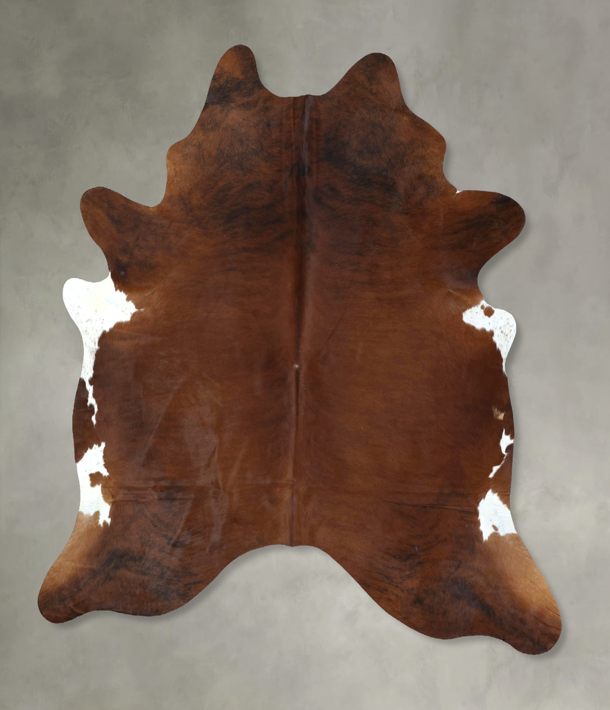 Medium Brindle XX-Large Brazilian Cowhide Rug 7'9"H x 6'7"W #B20860 by Hudson Hides