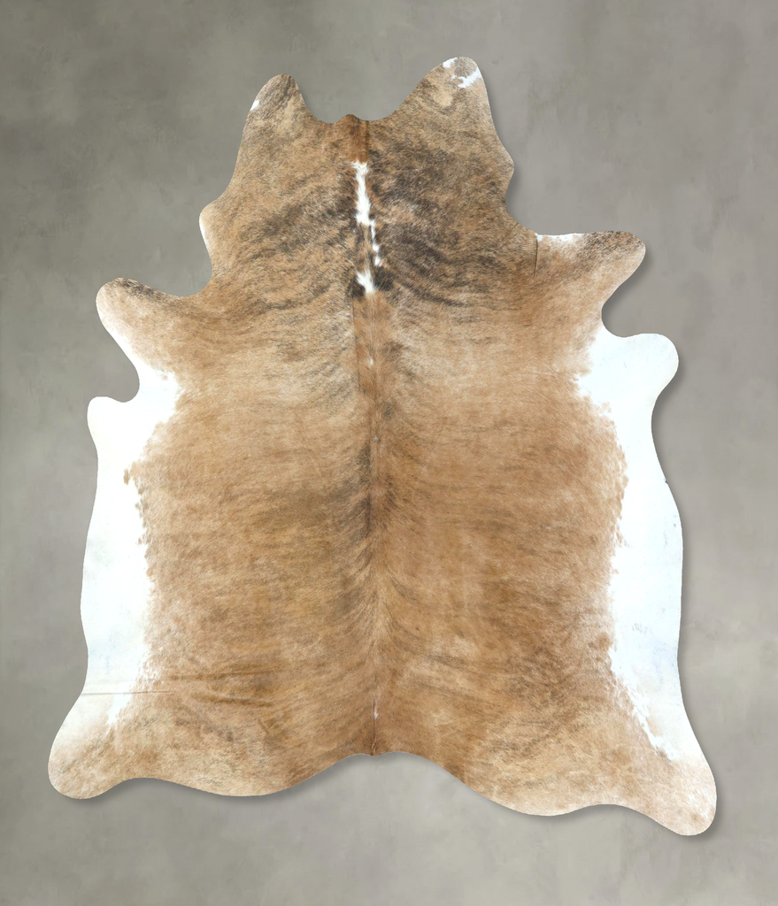 Light Brindle XX-Large Brazilian Cowhide Rug 8'2"H x 7'2"W #B20861 by Hudson Hides