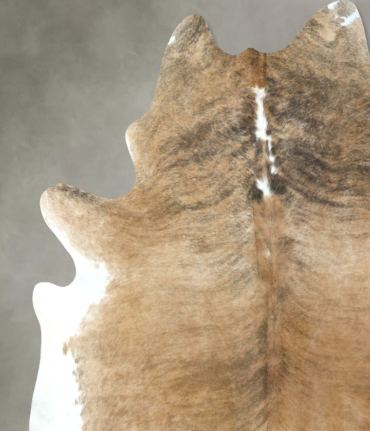 Light Brindle XX-Large Brazilian Cowhide Rug 8'2"H x 7'2"W #B20861 by Hudson Hides