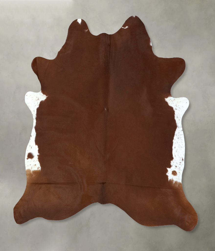 Solid Brown X-Large Brazilian Cowhide Rug 7'6"H x 6'8"W #B20867 by Hudson Hides