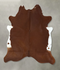 Solid Brown X-Large Brazilian Cowhide Rug 7'6