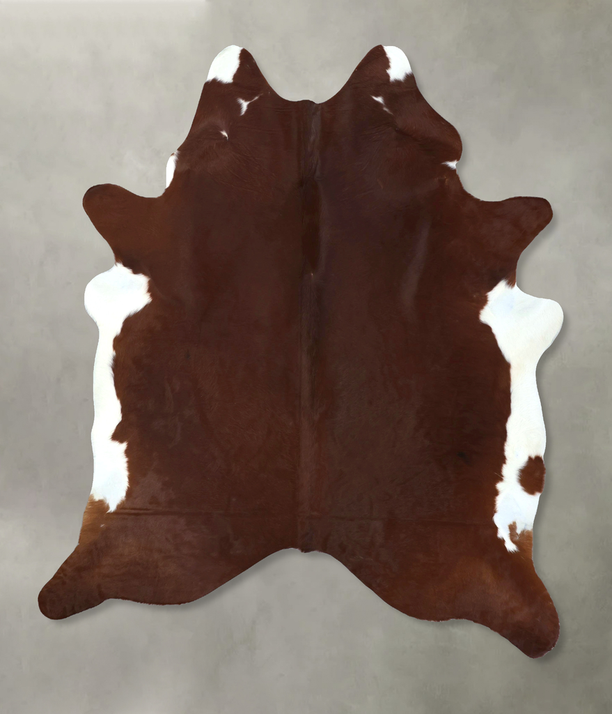 Solid Brown XX-Large Brazilian Cowhide Rug 7'11"H x 6'7"W #B20869 by Hudson Hides