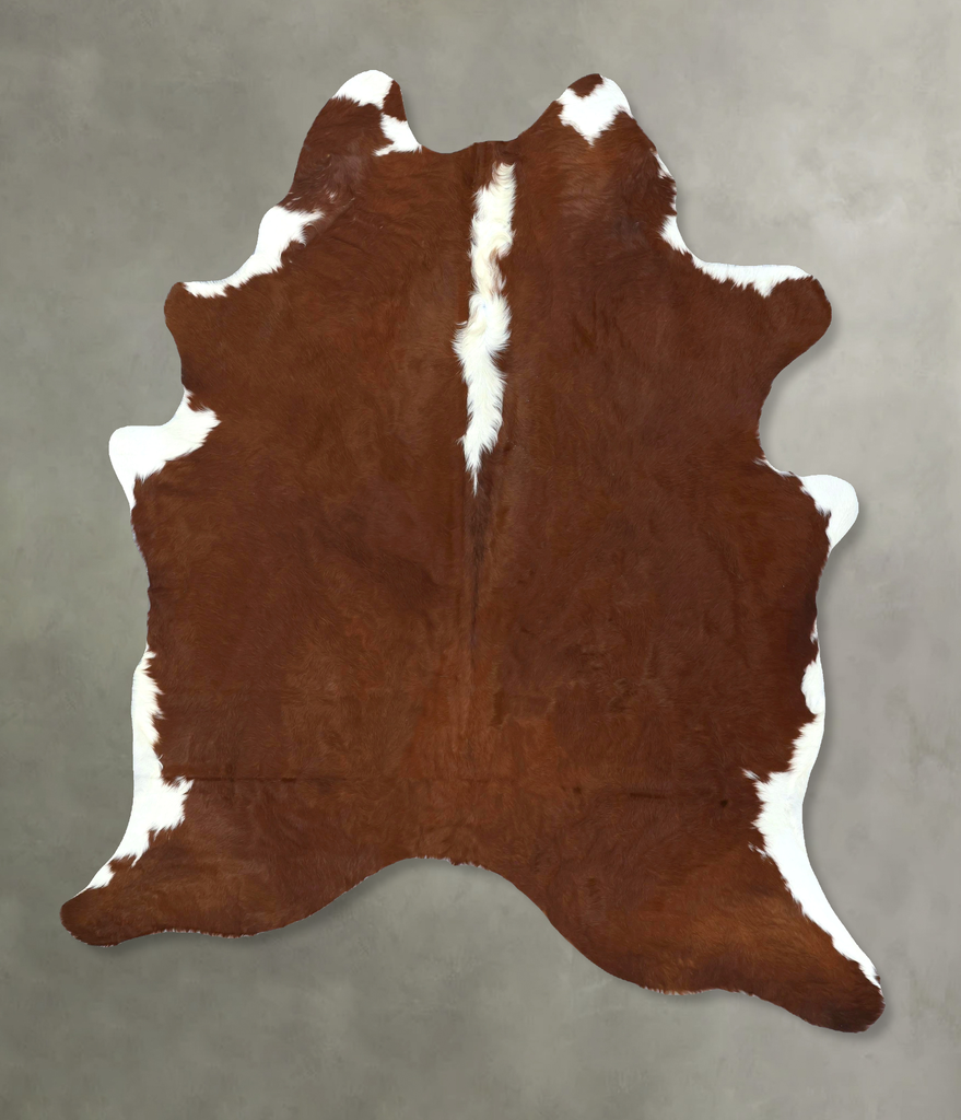 Hereford XX-Large Brazilian Cowhide Rug 8'2"H x 6'5"W #B20870 by Hudson Hides