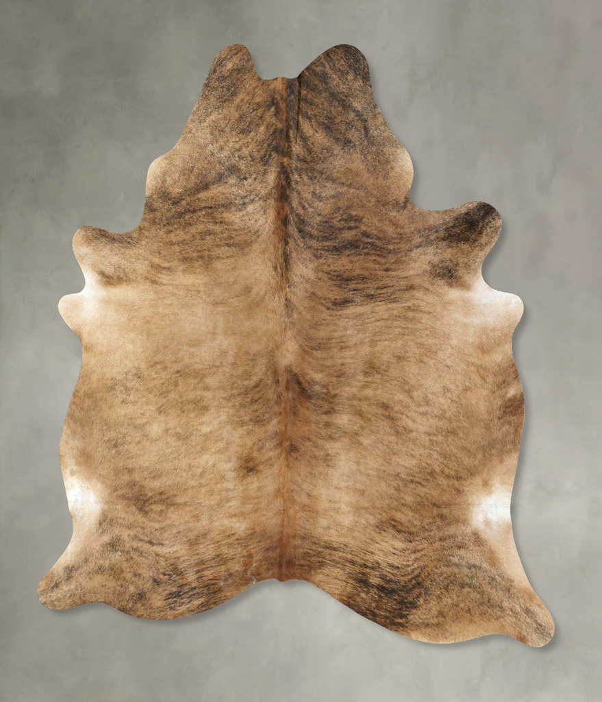 Medium Brindle XX-Large Brazilian Cowhide Rug 7'11"H x 6'7"W #B20872 by Hudson Hides