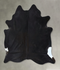 Solid Black XX-Large Brazilian Cowhide Rug 7'10