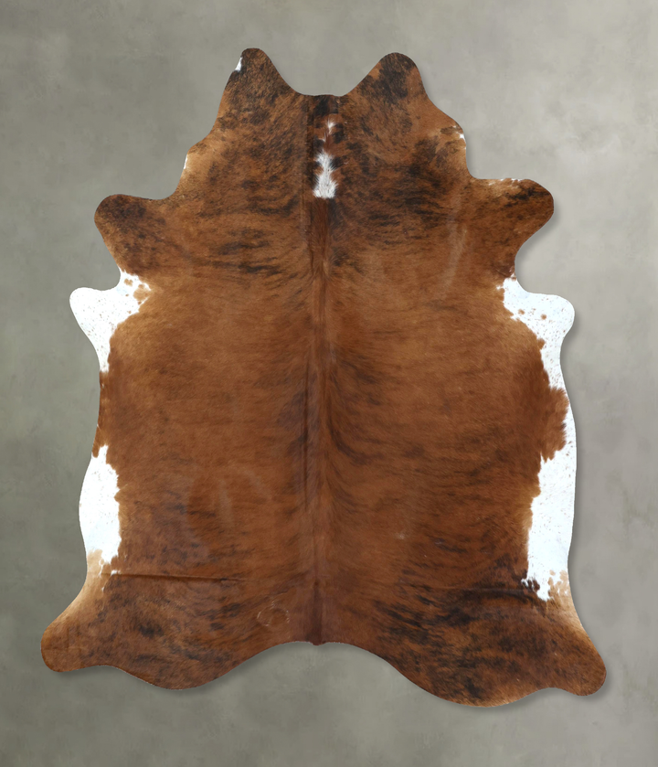 Medium Brindle X-Large Brazilian Cowhide Rug 7'6"H x 6'5"W #B20876 by Hudson Hides