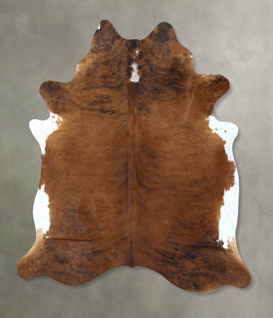 Medium Brindle X-Large Brazilian Cowhide Rug 7'6"H x 6'5"W #B20876 by Hudson Hides