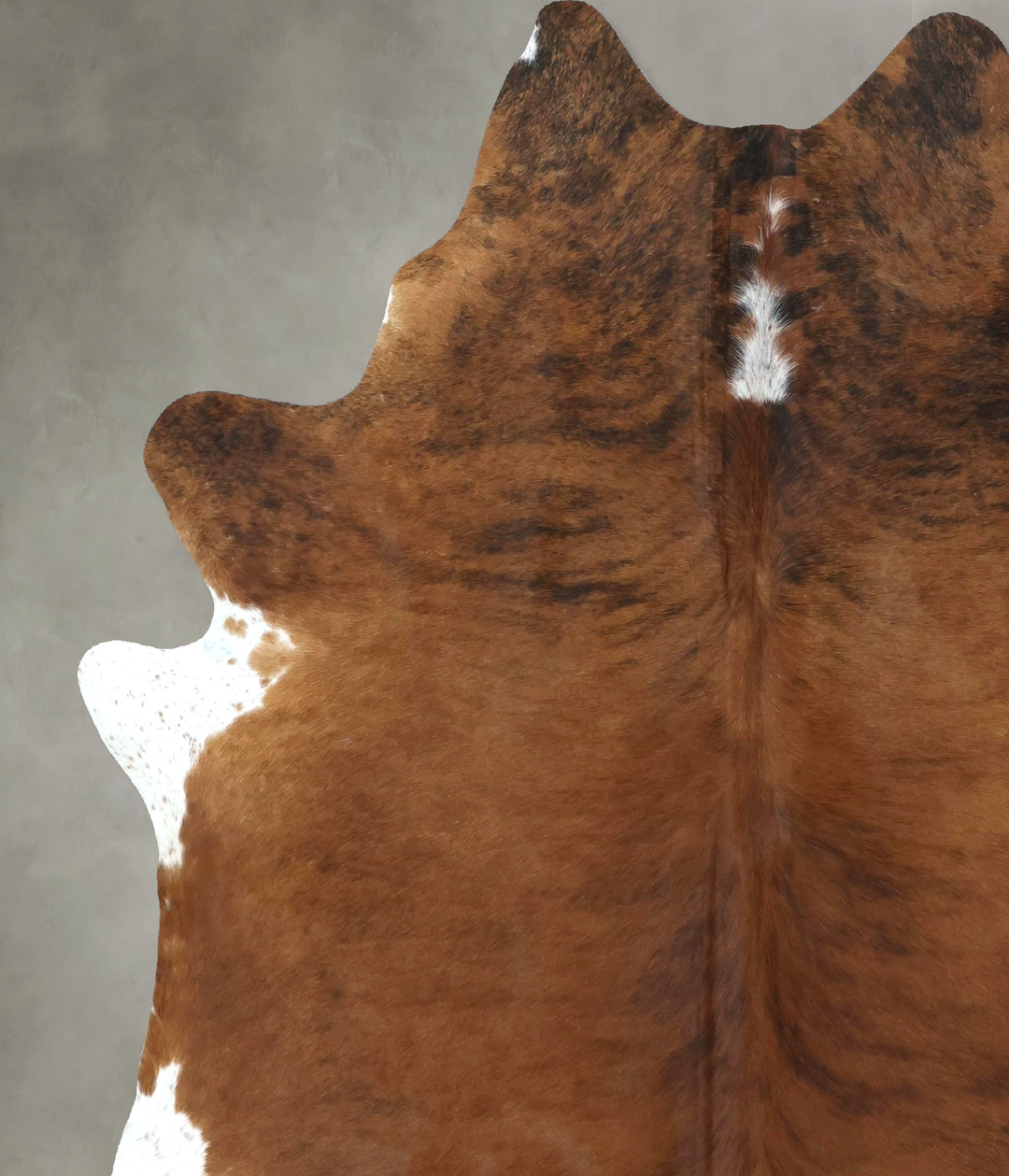 Medium Brindle X-Large Brazilian Cowhide Rug 7'6"H x 6'5"W #B20876 by 