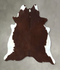 Brown and White Regular XX-Large Brazilian Cowhide Rug 7'8