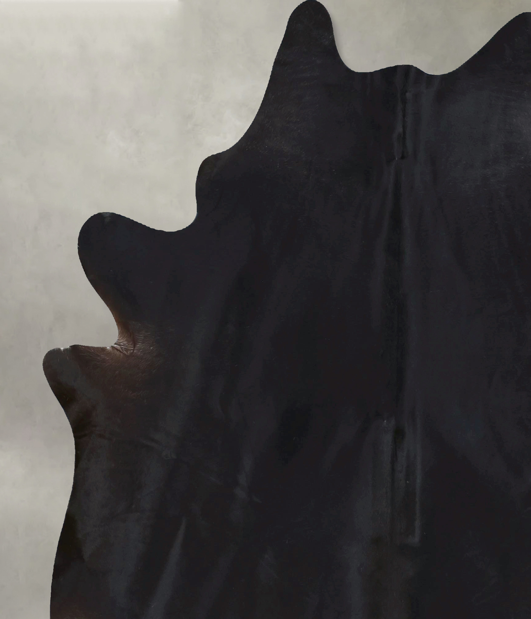 Solid Black XX-Large Brazilian Cowhide Rug 8'2"H x 6'9"W #B20879 by Hu