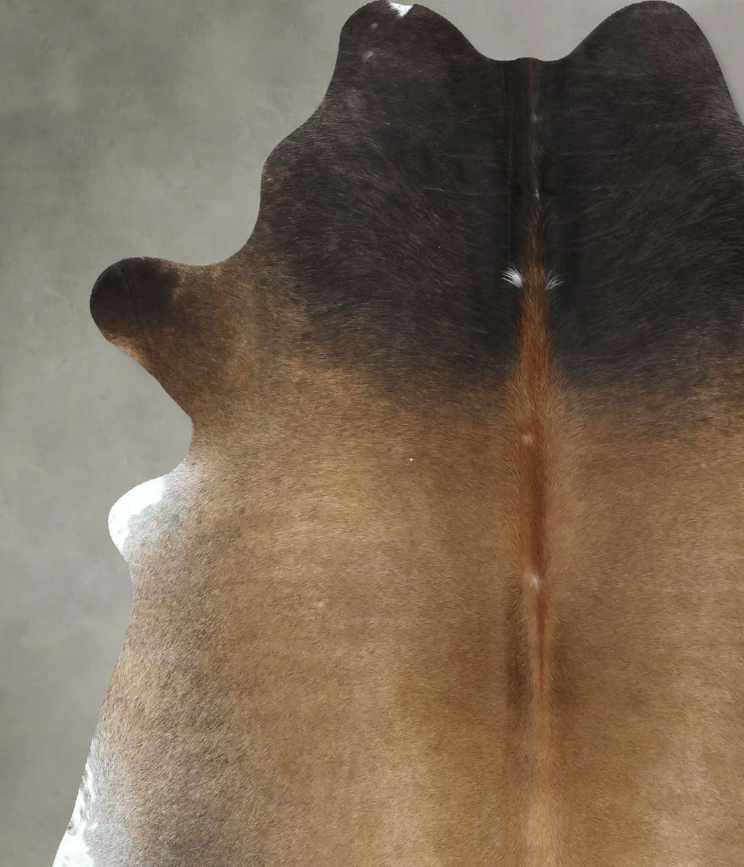 Grey with Beige XX-Large Brazilian Cowhide Rug 7'9"H x 6'7"W #B20882 b