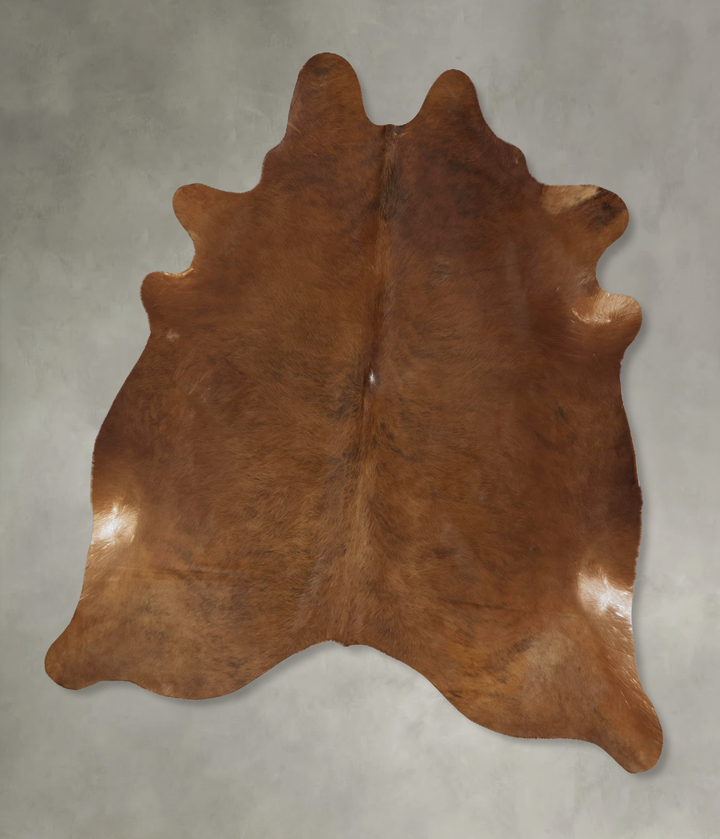 Solid Brown XX-Large Brazilian Cowhide Rug 8'1"H x 7'0"W #B20891 by Hudson Hides