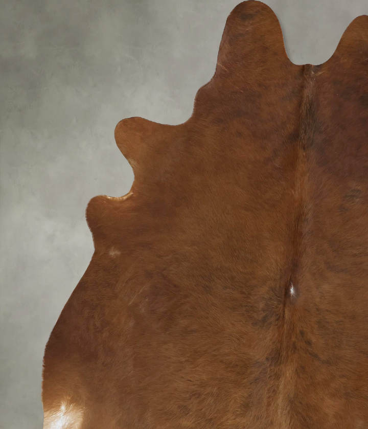 Solid Brown XX-Large Brazilian Cowhide Rug 8'1"H x 7'0"W #B20891 by Hudson Hides