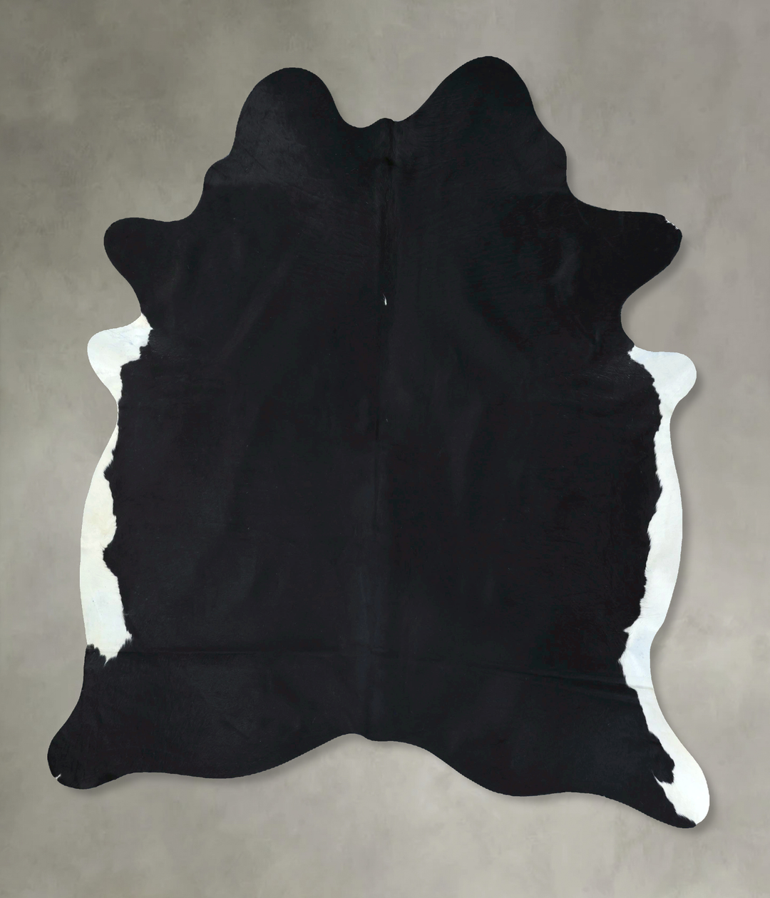 Solid Black XX-Large Brazilian Cowhide Rug 8'0"H x 6'6"W #B20893 by Hu