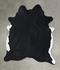 Solid Black XX-Large Brazilian Cowhide Rug 8'0