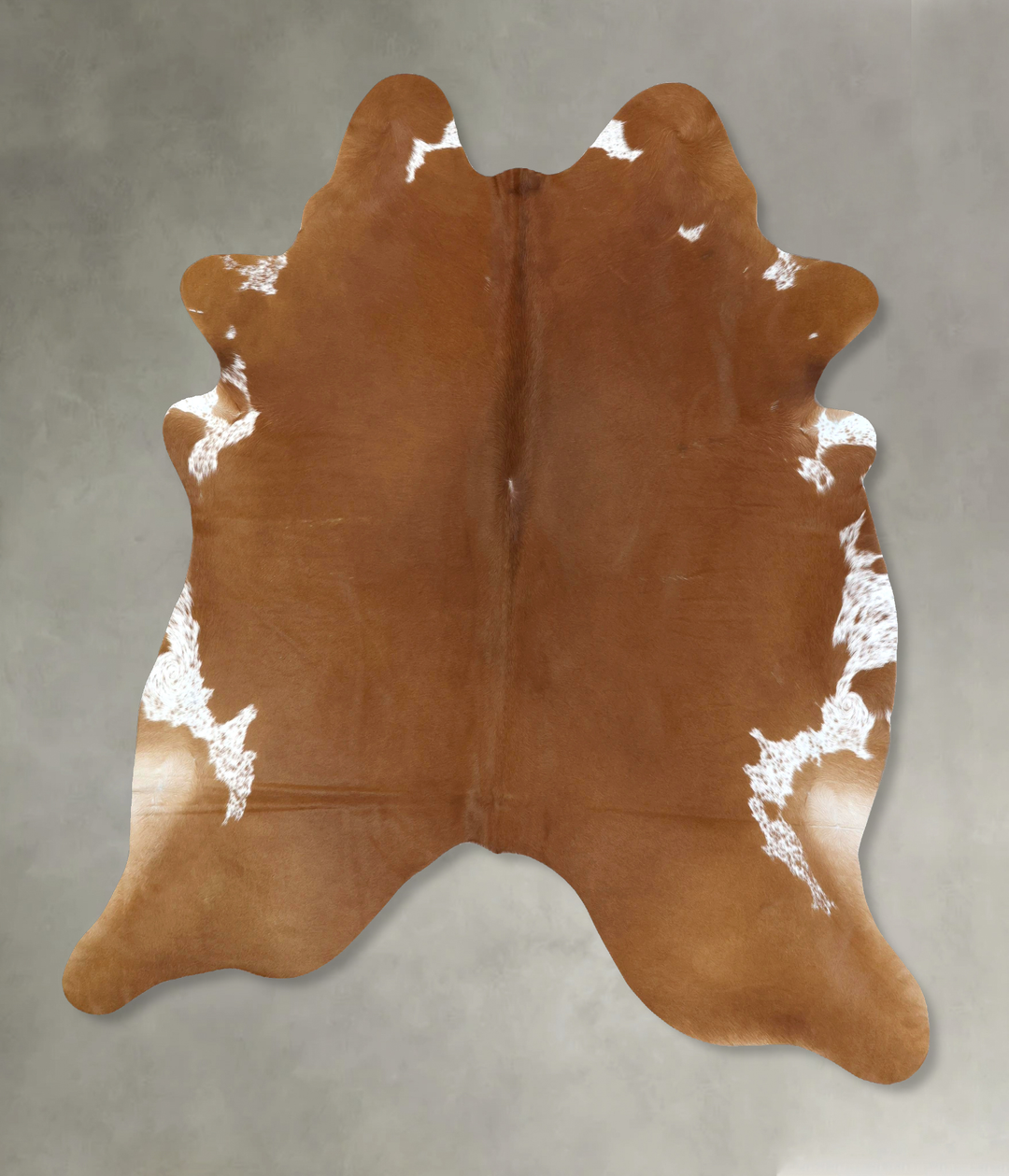 Brown and White Regular XX-Large Brazilian Cowhide Rug 7'9"H x 6'9"W #