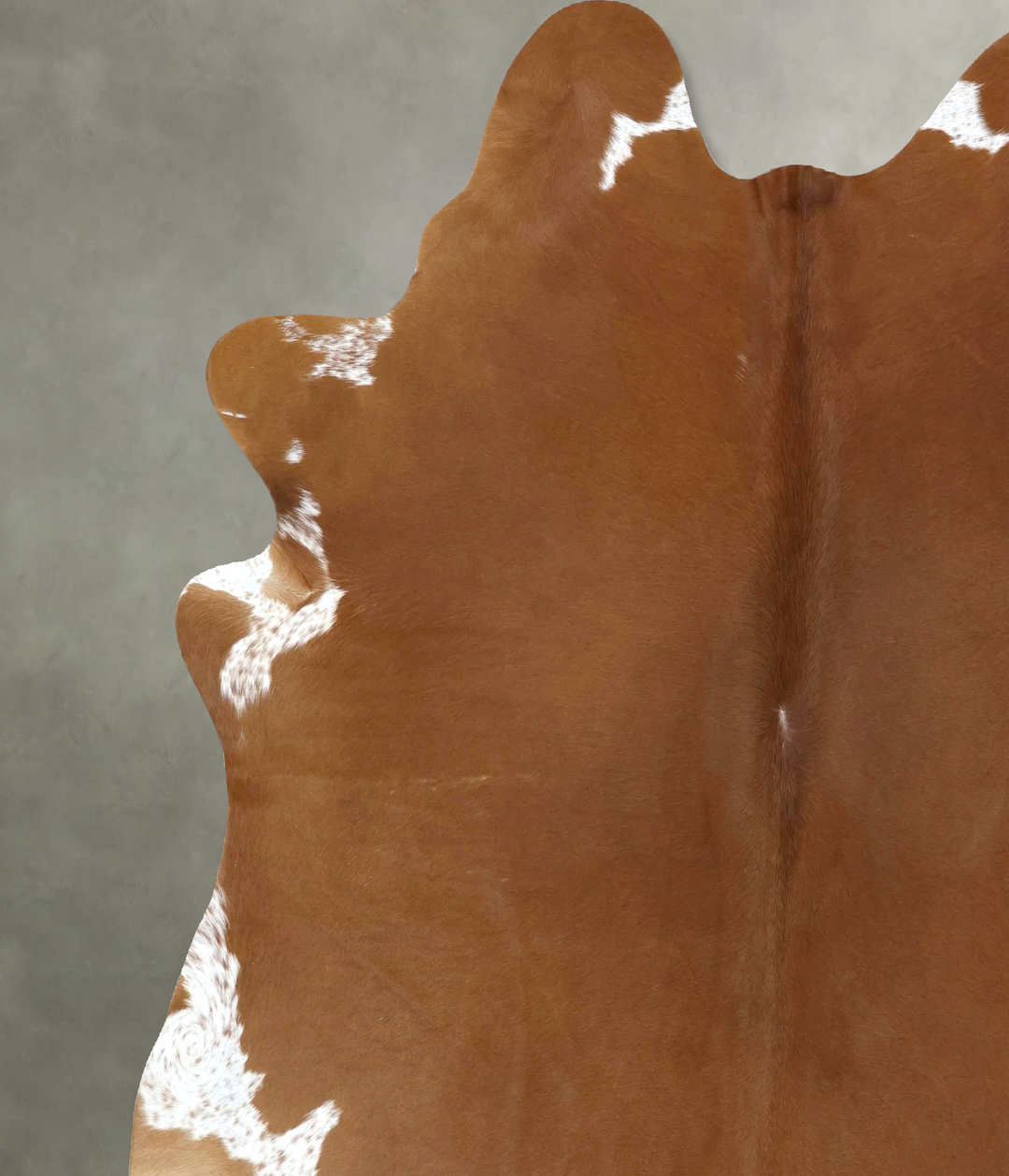 Brown and White Regular XX-Large Brazilian Cowhide Rug 7'9"H x 6'9"W #