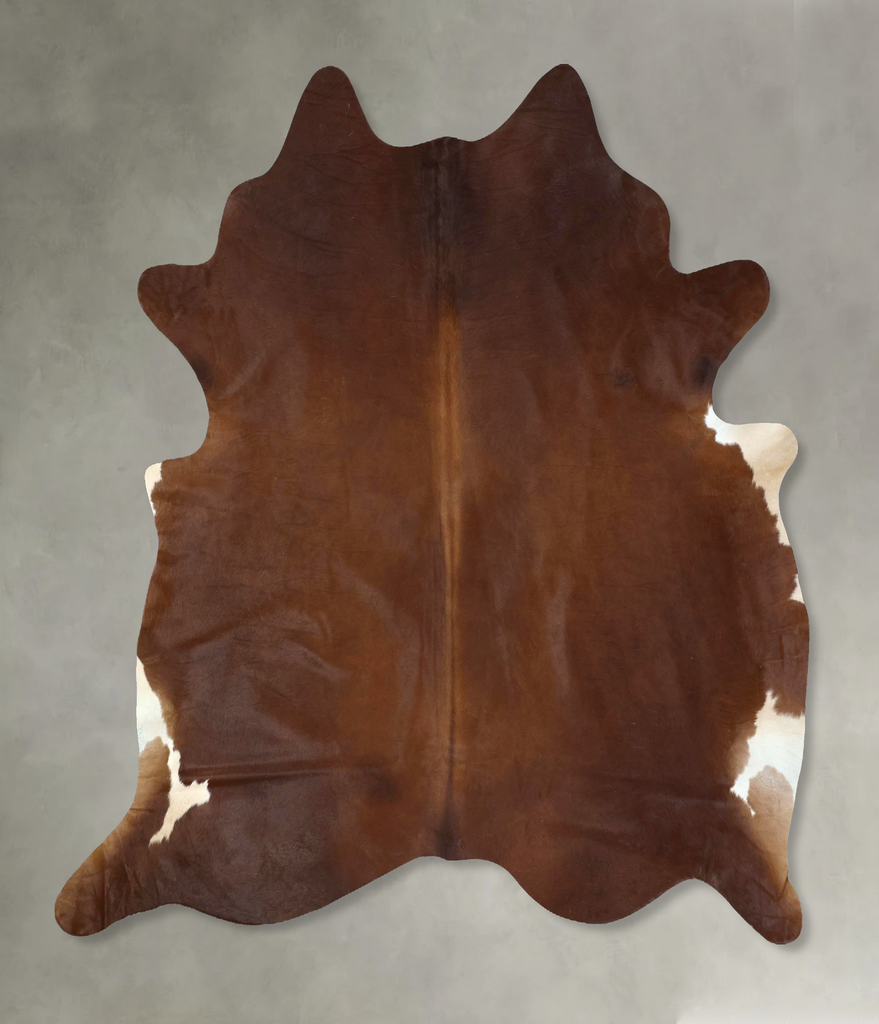 Solid Brown XX-Large Brazilian Cowhide Rug 7'11"H x 6'11"W #B20898 by Hudson Hides