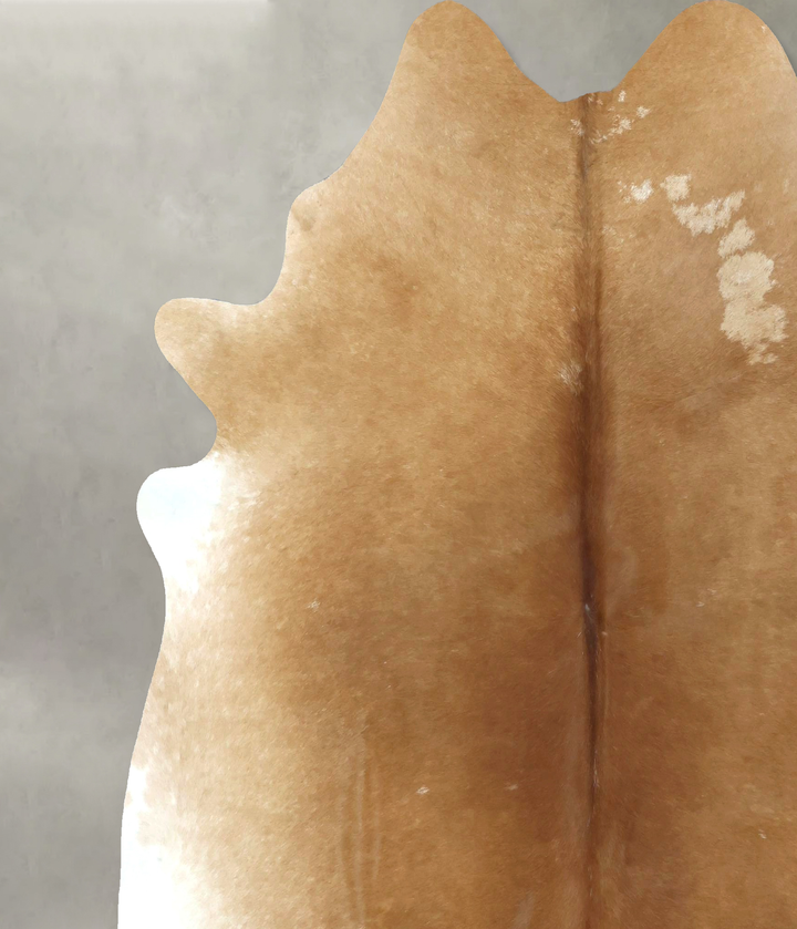 Beige XX-Large Brazilian Cowhide Rug 7'10"H x 6'9"W #B20901 by Hudson Hides