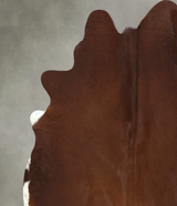 Brown and White Regular XX-Large Brazilian Cowhide Rug 7'4"H x 7'0"W #B20903 by Hudson Hides