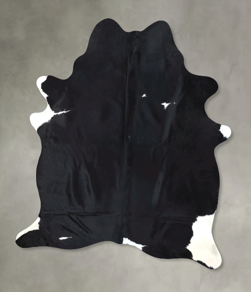 Black and White X-Large Brazilian Cowhide Rug 8'0"H x 6'1"W #B20905 by Hudson Hides