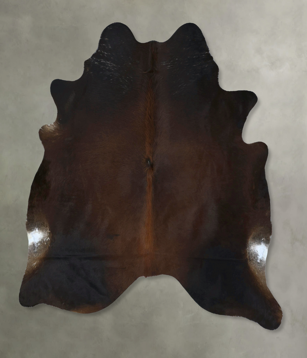 Chocolate XX-Large Brazilian Cowhide Rug 7'5"H x 6'10"W #B20908 by Hud
