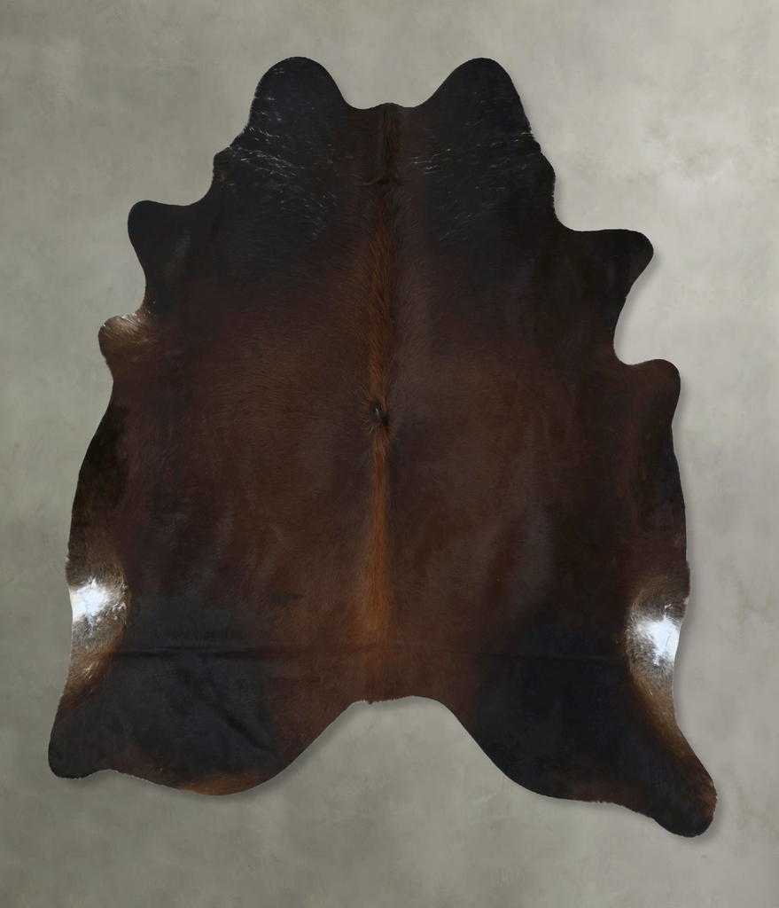 Chocolate XX-Large Brazilian Cowhide Rug 7'5"H x 6'10"W #B20908 by Hudson Hides