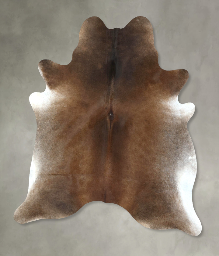 Chocolate X-Large Brazilian Cowhide Rug 7'8"H x 6'3"W #B20909 by Hudson Hides