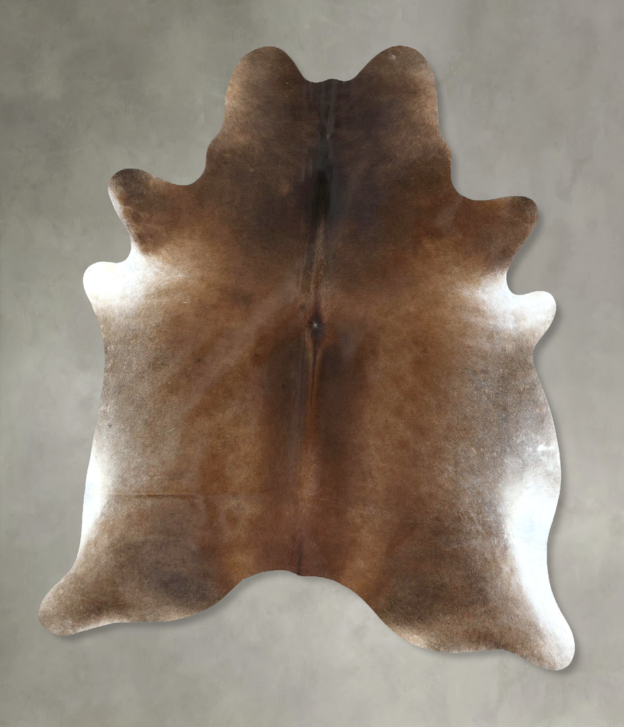 Chocolate X-Large Brazilian Cowhide Rug 7'8"H x 6'3"W #B20909 by Hudson Hides