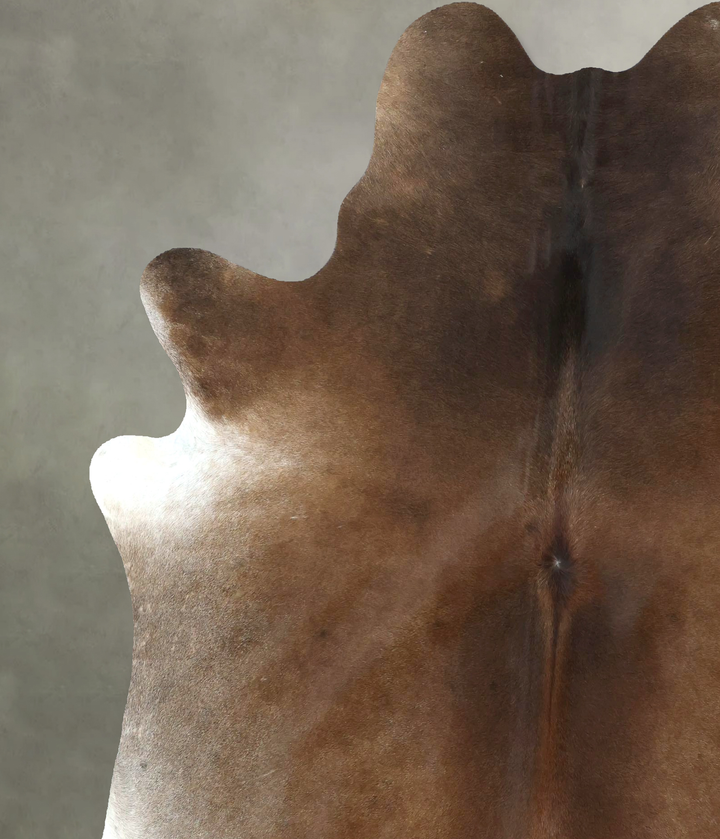 Chocolate X-Large Brazilian Cowhide Rug 7'8"H x 6'3"W #B20909 by Hudson Hides