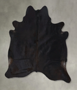 Solid Black X-Large Brazilian Cowhide Rug 7'5"H x 6'5"W #B20914 by Hudson Hides