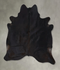 Solid Black X-Large Brazilian Cowhide Rug 7'5