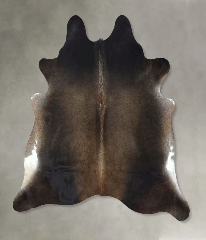 Chocolate XX-Large Brazilian Cowhide Rug 7'4"H x 7'1"W #B20915 by Hudson Hides