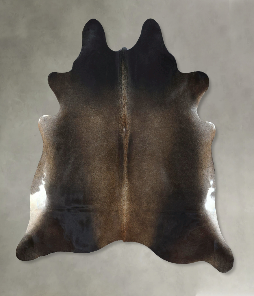 Chocolate XX-Large Brazilian Cowhide Rug 7'4"H x 7'1"W #B20915 by Hudson Hides