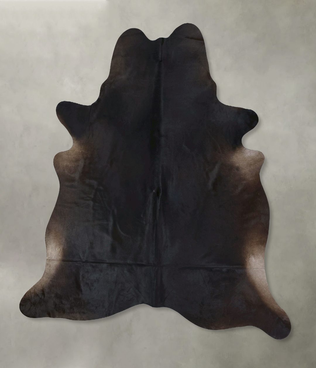 Solid Black XX-Large Brazilian Cowhide Rug 7'11"H x 6'10"W #B20916 by 