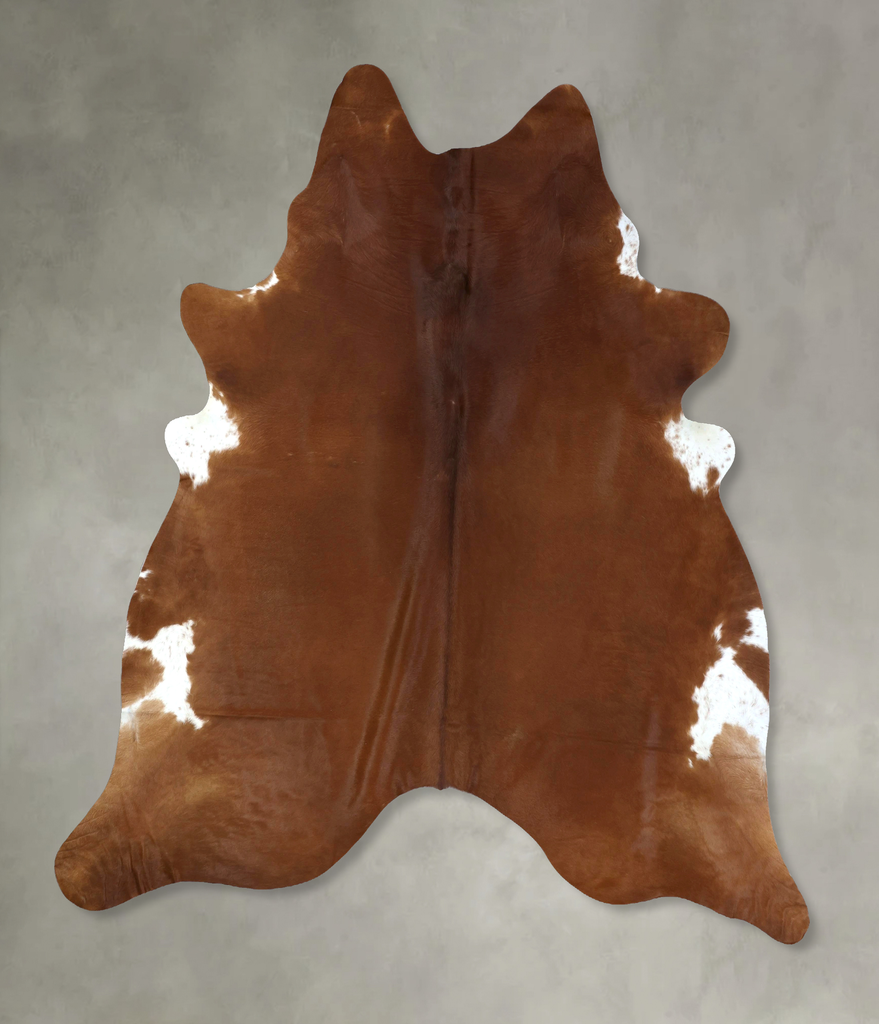 Solid Brown XX-Large Brazilian Cowhide Rug 8'11"H x 7'9"W #B20917 by Hudson Hides