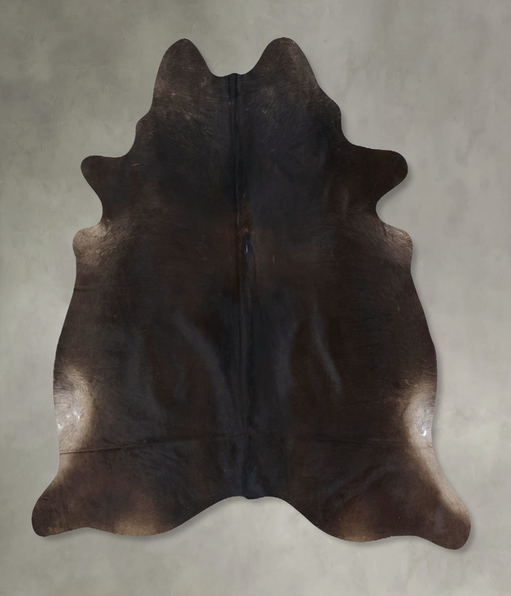 Chocolate X-Large Brazilian Cowhide Rug 7'3"H x 6'9"W #B20918 by Hudson Hides