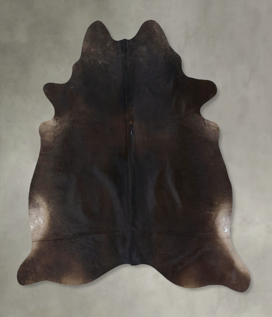 Chocolate X-Large Brazilian Cowhide Rug 7'3"H x 6'9"W #B20918 by Hudson Hides