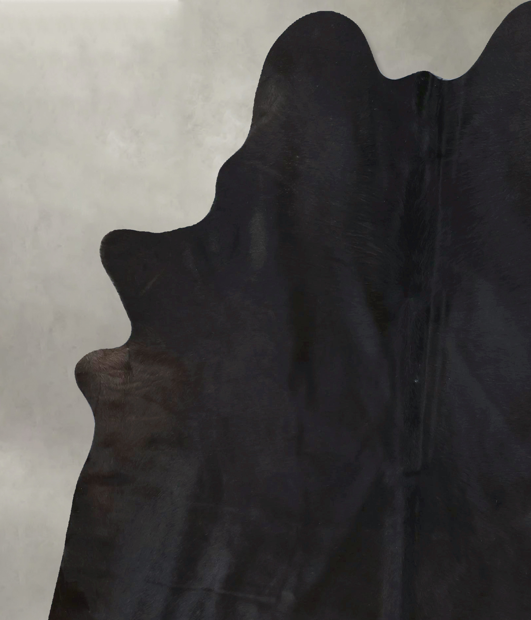 Solid Black XX-Large Brazilian Cowhide Rug 8'1"H x 6'4"W #B20919 by Hu
