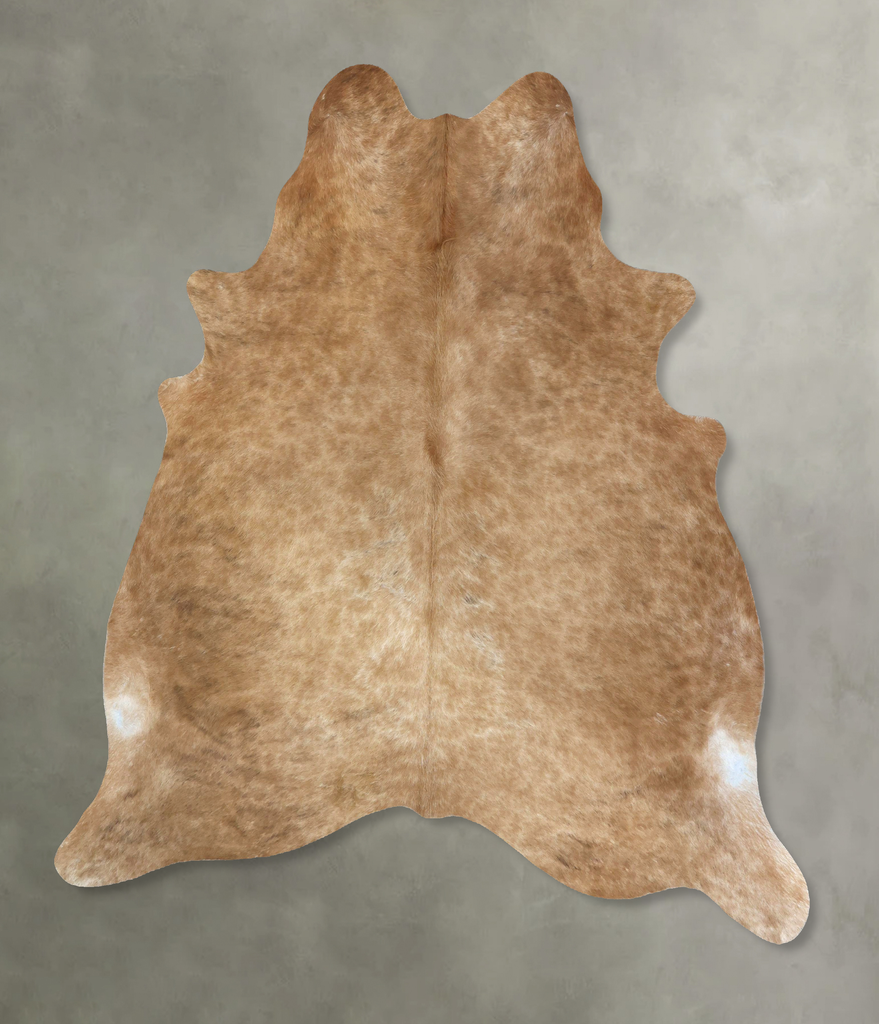 Beige XX-Large Brazilian Cowhide Rug 7'9"H x 6'11"W #B20921 by Hudson Hides