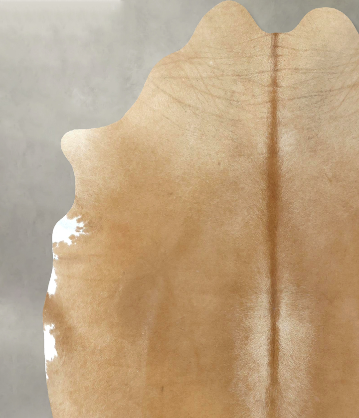 Beige X-Large Brazilian Cowhide Rug 7'1"H x 6'3"W #B20922 by Hudson Hides