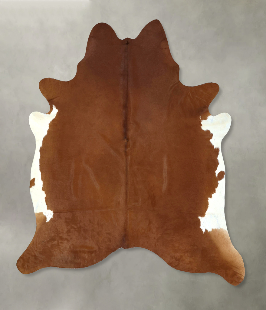 Solid Brown XX-Large Brazilian Cowhide Rug 7'10"H x 6'11"W #B20926 by Hudson Hides