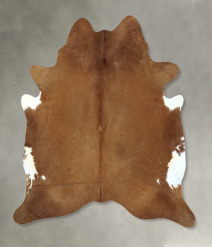 Solid Brown X-Large Brazilian Cowhide Rug 7'6"H x 6'5"W #B20929 by Hudson Hides