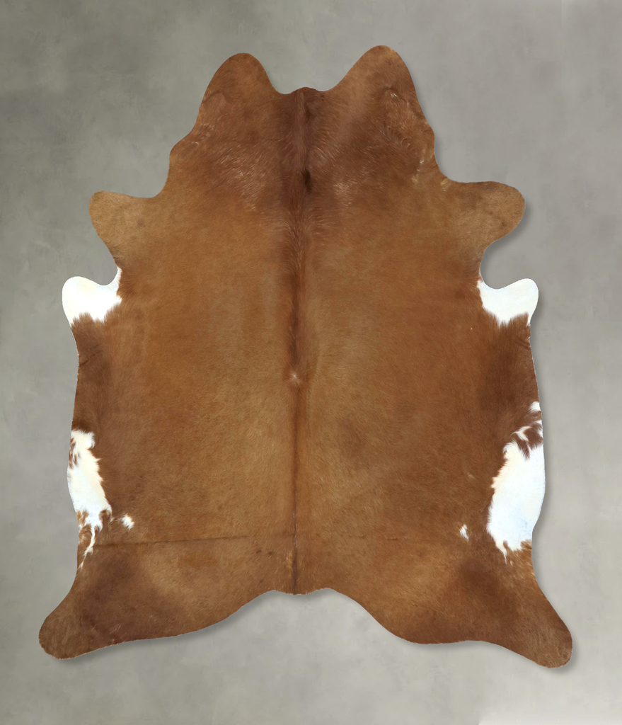 Solid Brown X-Large Brazilian Cowhide Rug 7'6"H x 6'5"W #B20929 by Hudson Hides
