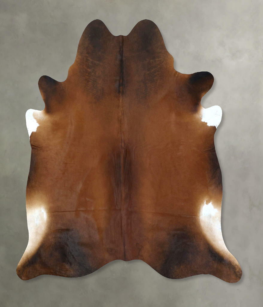 Warm Caramel XX-Large Brazilian Cowhide Rug 7'4"H x 7'0"W #B20939 by Hudson Hides