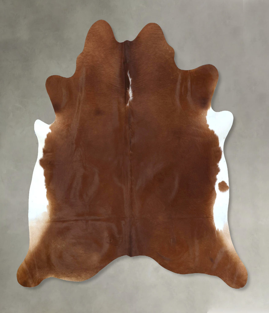 Solid Brown X-Large Brazilian Cowhide Rug 7'2"H x 6'10"W #B20943 by Hudson Hides